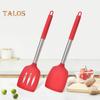 2Pcs Silicone Spatula Slotted Food Grade Heat Resistant Dishwasher Safe Frying Fish Eggs Non-stick Pot Cooking Turner Cookware Utensils Kitchen