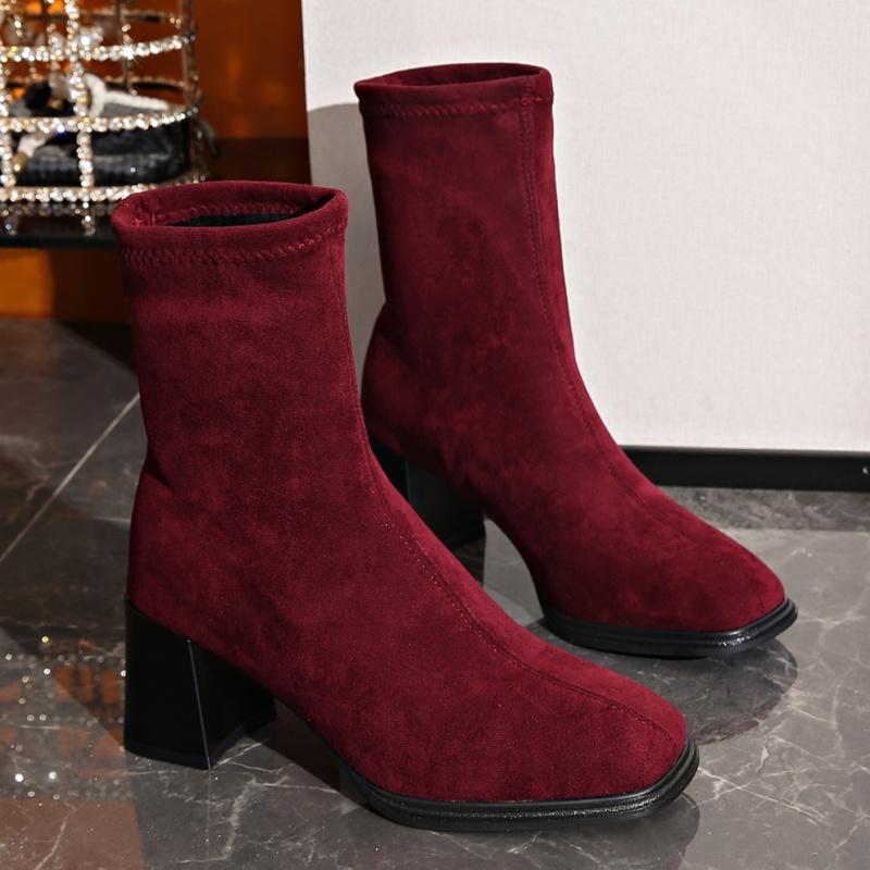 

Женские зимние ботинки с леопардовым принтом, фирменные туфли на высоком каблуке с квадратным носком, тренд зимы 2025 года, элегантные туфли-лодочки для офиса, Botas Mujer 36