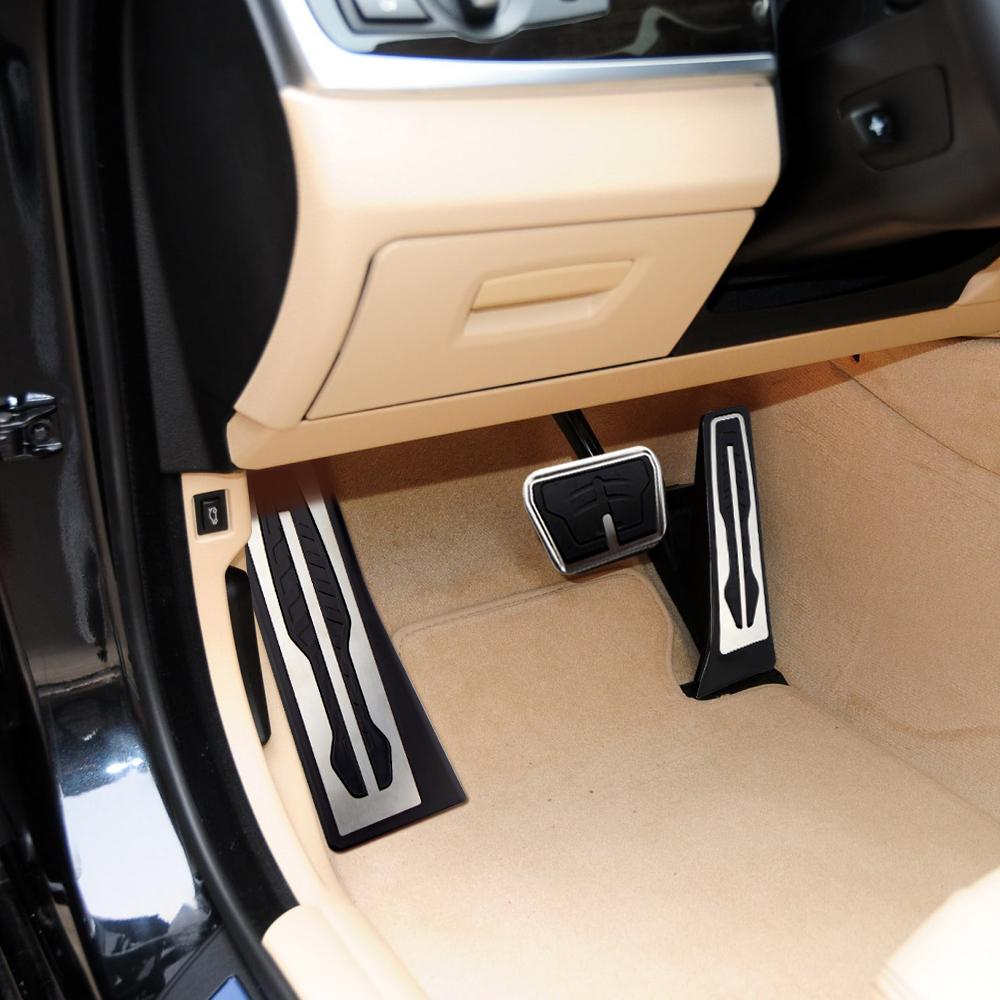 LHD Car Pedals For BMW 5 Series F10 F11 523i 528i 530i 535i 550i 2011 - 2017 Gas Footrest Brake Accelerator Pedal Cover Pads