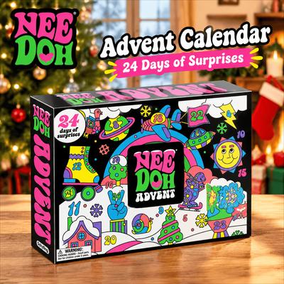 NeeDoh  3D PVC Fidget Doll Advent Calendar Christmas Countdown Calendar Surprise Box Stress Relief Toy New Year Holiday Gift