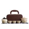 New Chinese-style Small Fresh Wisteria Flower Guochao Ceramic Business Travel Tea Set Portable Hand-held Pot