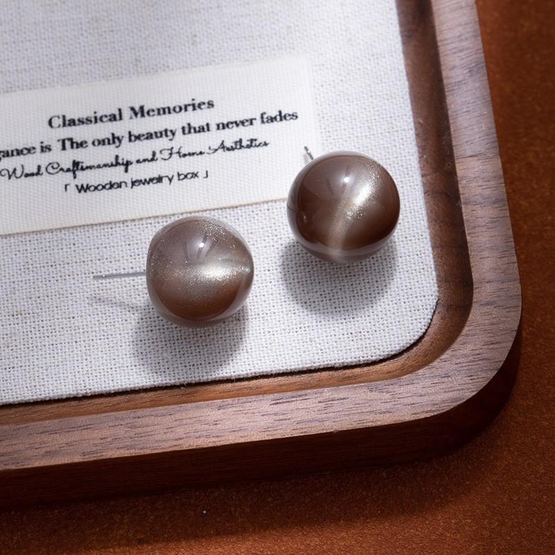 

Изысканные Серьги-Гвоздики с Блестками, Жидким Песком и Тигровым Глазом, Maillard, Высококлассные, Легкая Роскошь, Нишевые Серьги, Дизайн для Женщин, Модные Украшения