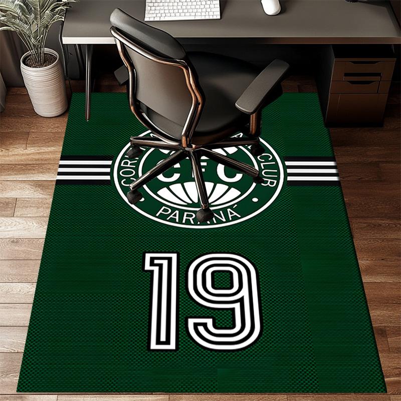 Cori-tiba Football Club Crest Printed Office Carpet Chair Cushion  Entryway Rug, Rugs for Living Room, Bedroom Christmas gifts