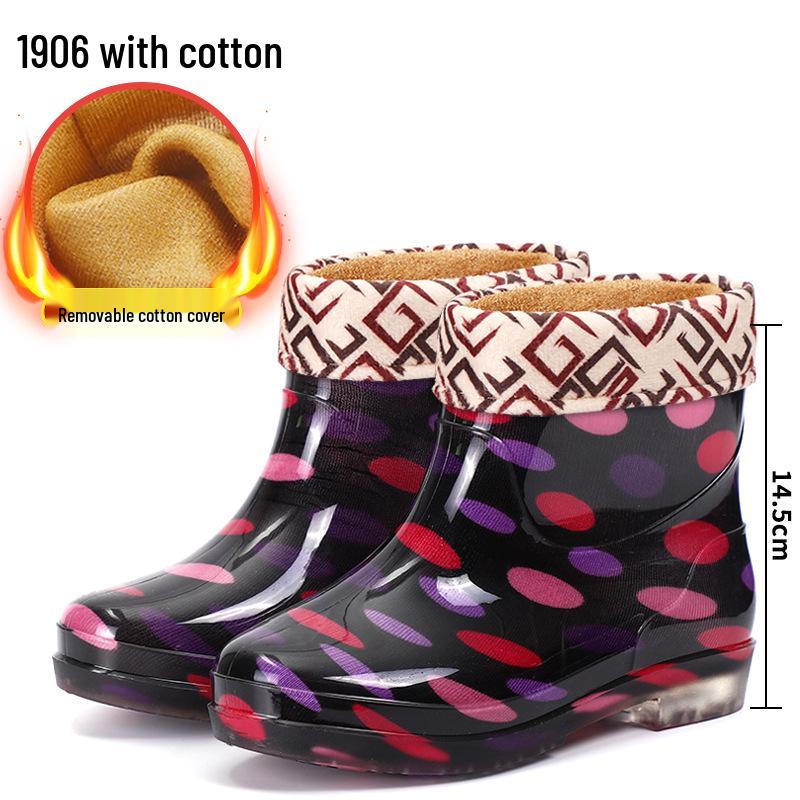 Damen Kristall Verschleißfeste Camouflage Regenstiefel - Modisches, Rutschfestes, Ganzjahres-Outdoor-Schuhwerk.