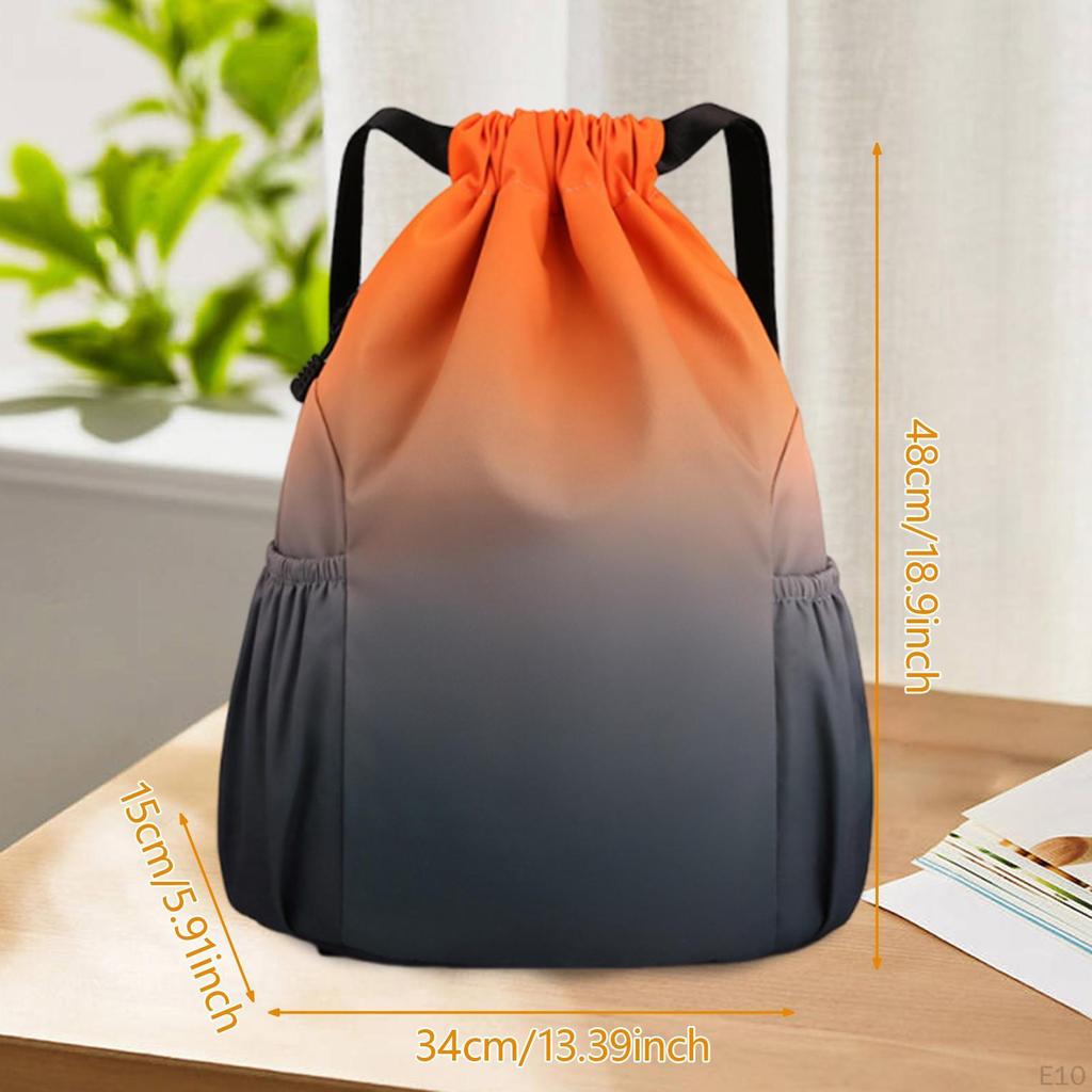 Drawstring Bag Basketball Storage Water Resistant String Backpack Cinch for Travel