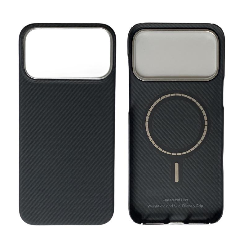 iPhone 17 Pro Max Ultra-Thin Magnetic Kevlar Case with Carbon Fiber Heat Dissipation & Drop Protection