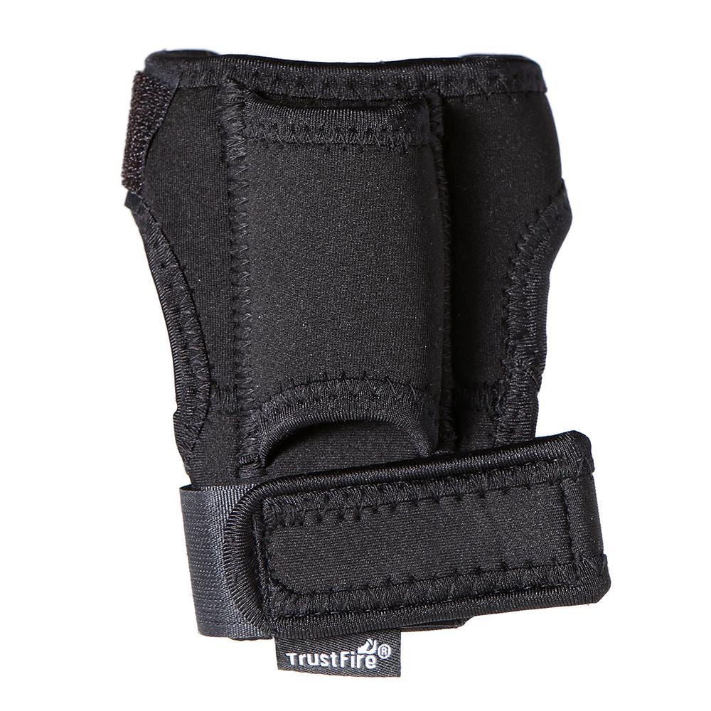 Trustfire Outdoor Torch Flashlight Holder Soft Neoprene Hand Arm Mount Wrist Strap Glove Hand Free
