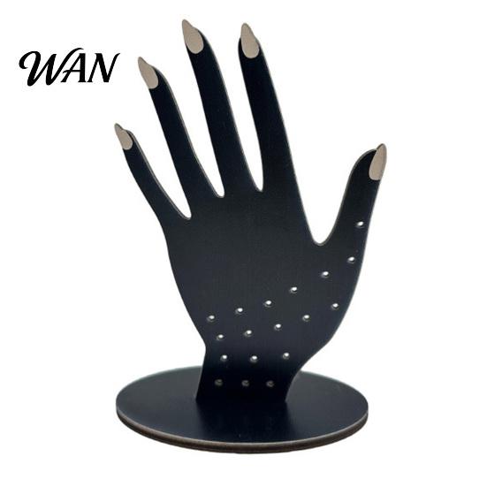 Hand-shaped Ring Stand Hand Shape Holder, 2D Wooden Jewelry Display for 3D Texture Rack Rings Necklace, Minimalist Dresser Decor, Decorative