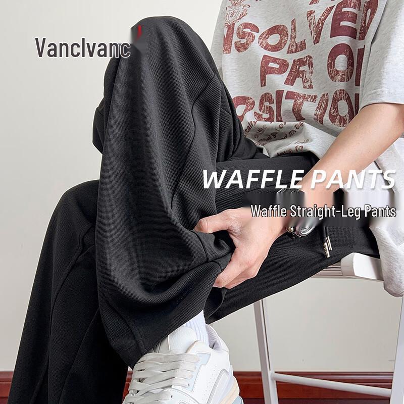 VANCL Men s Loose Heavyweight Waffle Straight-Leg Casual Pants XL