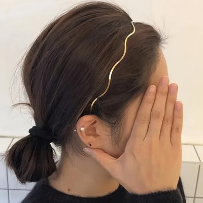 Elegante Cerchietto per Capelli Ondulati Accessorio di Moda Quotidiana per Donne Stile Semplice Chic