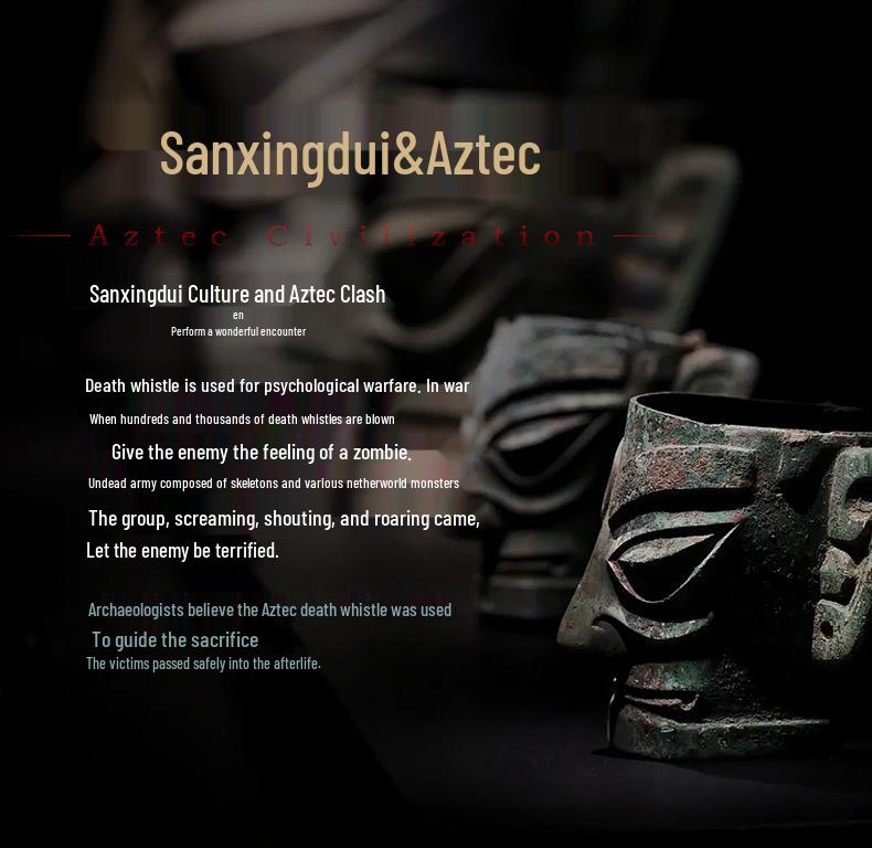 Sanxingdui Aztec Kulturní Kreativní Žertovná Píšťalka