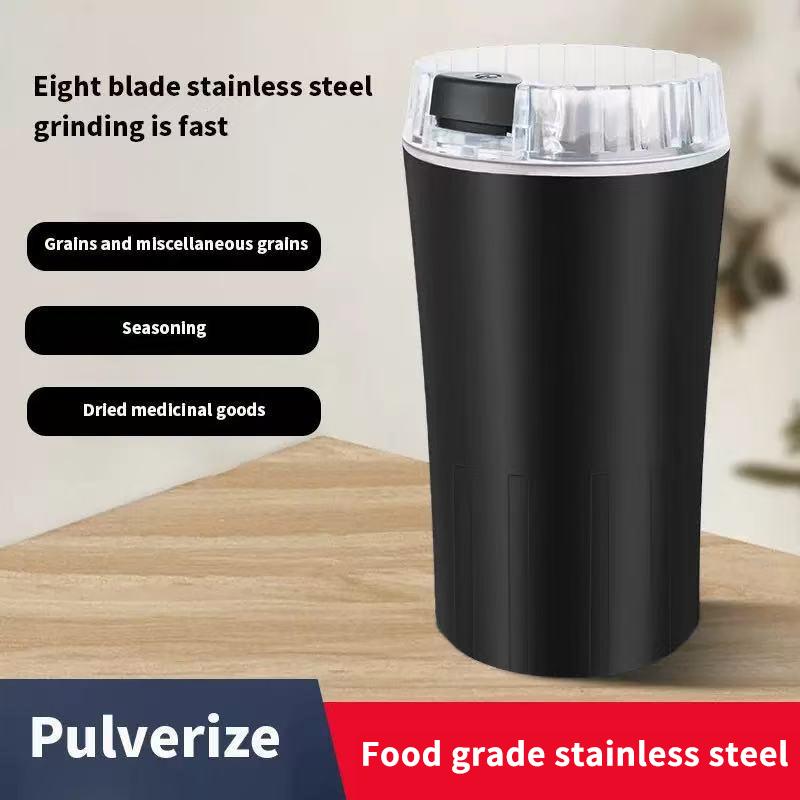 Electric Grain Spice Grinder 8 Stainless Steel Blades Fast Grinding Low Power for Student Dorm Coffee Making Use