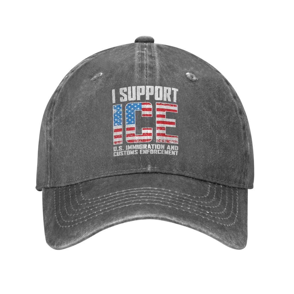 I Support ICE Us Immigration and Customs Enforcement Baseball Cap Men Design Trucker Hat Spring Running Hippie Baseball Caps