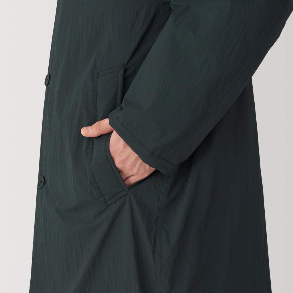 MUJI Washable Padded Trench Size AD0VNA4A Men's Coat, Black, L,