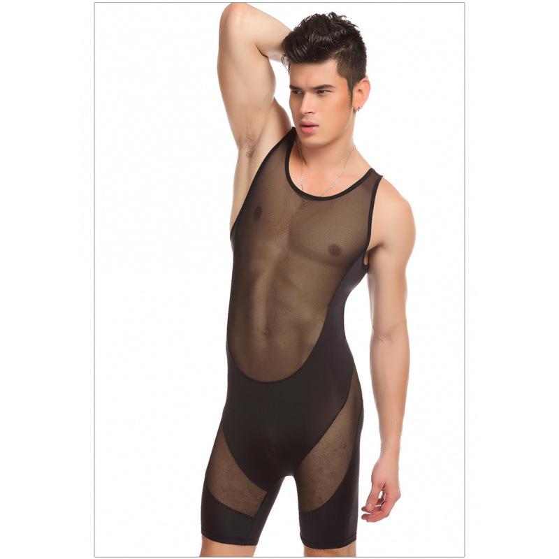 Men's Nylon & Mesh Sexy Stylish Comfortable Jumpsuit