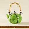 Ciotola per noodle in ceramica con design anguria dipinto a mano, colore sottosmalto e motivo a lumaca