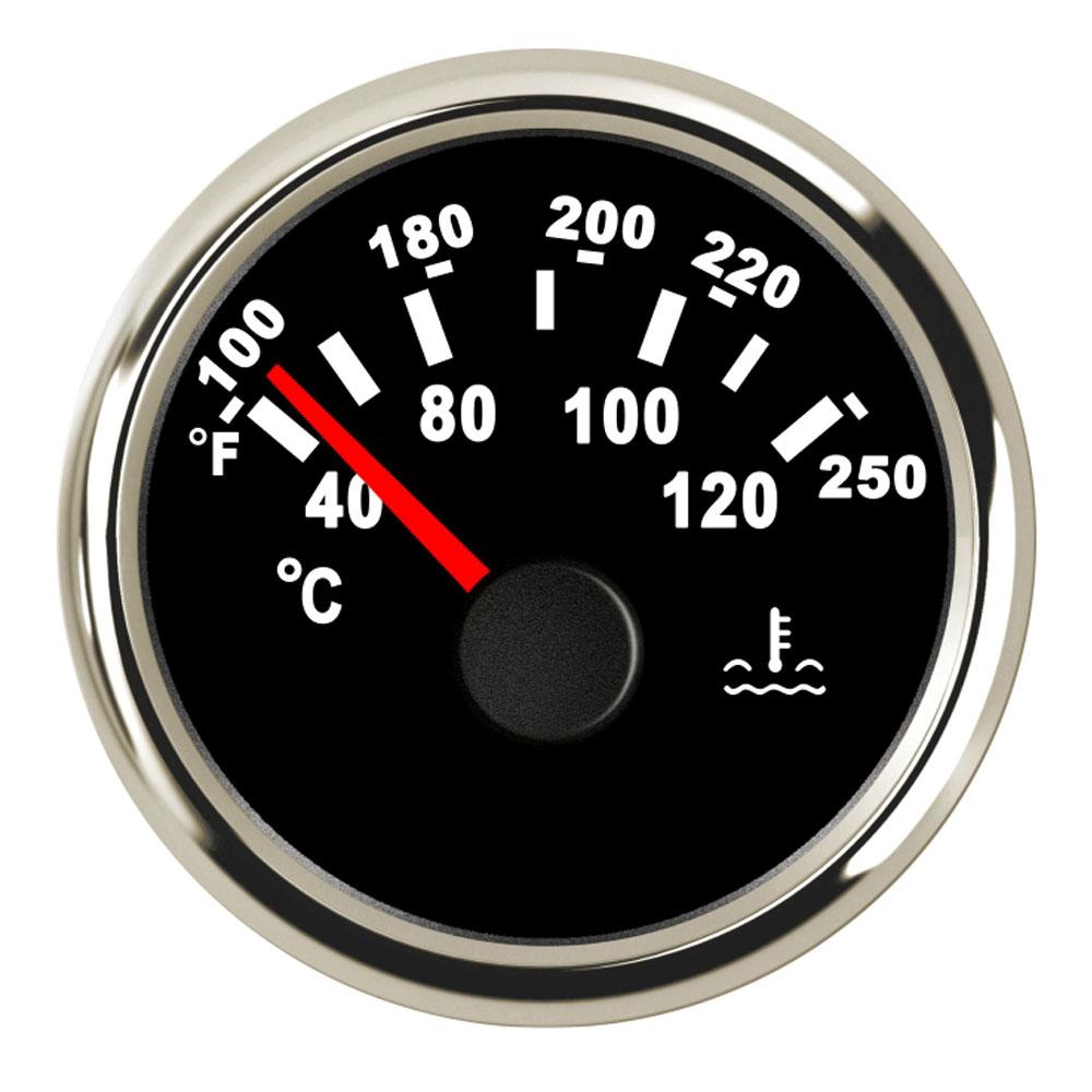 2"52mm Water Temp Gauge 40-120℃ 100-250 ℉ Water Temperature Meter Water Temp Indicator For Car Truck Boat Auto Accessories