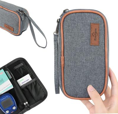 Custom Logo Insulin Cooler Bag Insulated Portable Diabetic Pouch with 2 Gel Ice Packs for Medications Diabetes Pen, and Supplies