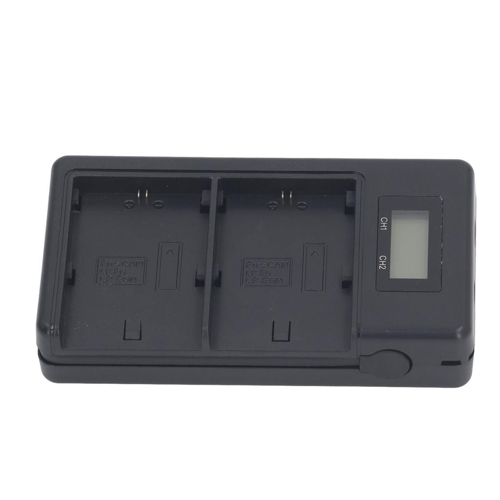 Dual Slot Camera Battery Charger Professional Efficient USB Camera Battery Charger with LED Display for LP E6 E6NH