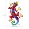 1 Pcs Matte Colored Cracked Gecko Pendant Creative Iron Animal Wall Hanging Home Metal Decoration