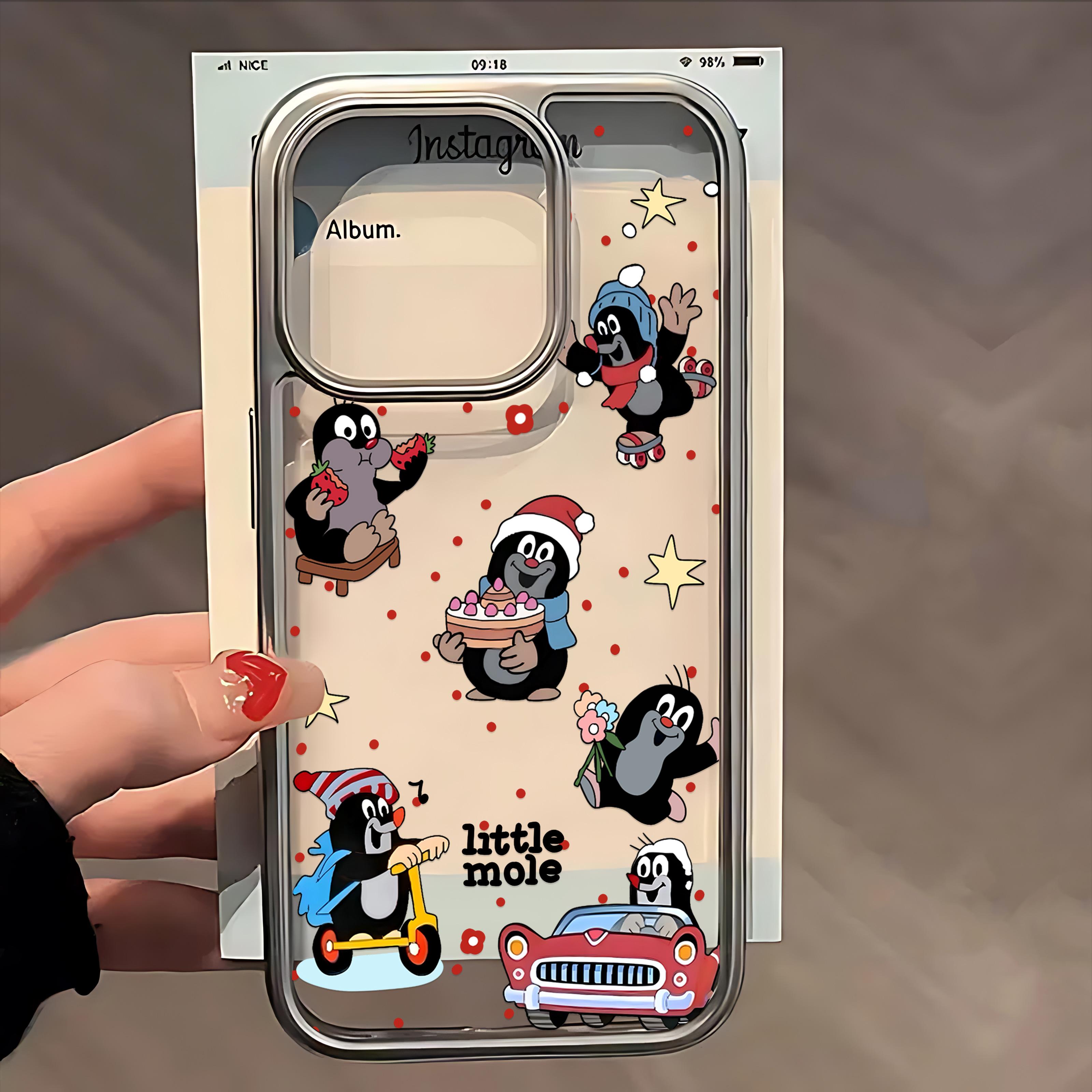 

Cute Cartoon The Mole Phone Case for iPhone 17 16e 16 15 14 13 12 11 Air Pro Max X XR XSMAX 8 Plus Luxury Clear Soft Back Cover iPhone 16 ProMax