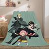 Anime Sofa Blankets for Winter A-Spy×Family Warm Knee Bed Fleece Camping Fluffy Soft Blankets King Size Microfiber Bedding