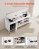 Shoe Bench, 1050 X 350 X 503 Mm Entryway Bench with Lift Top Storage and Seat Cushion, 250lbs Shoe Storage Rack with 3 Cabinets and Height Adjustable