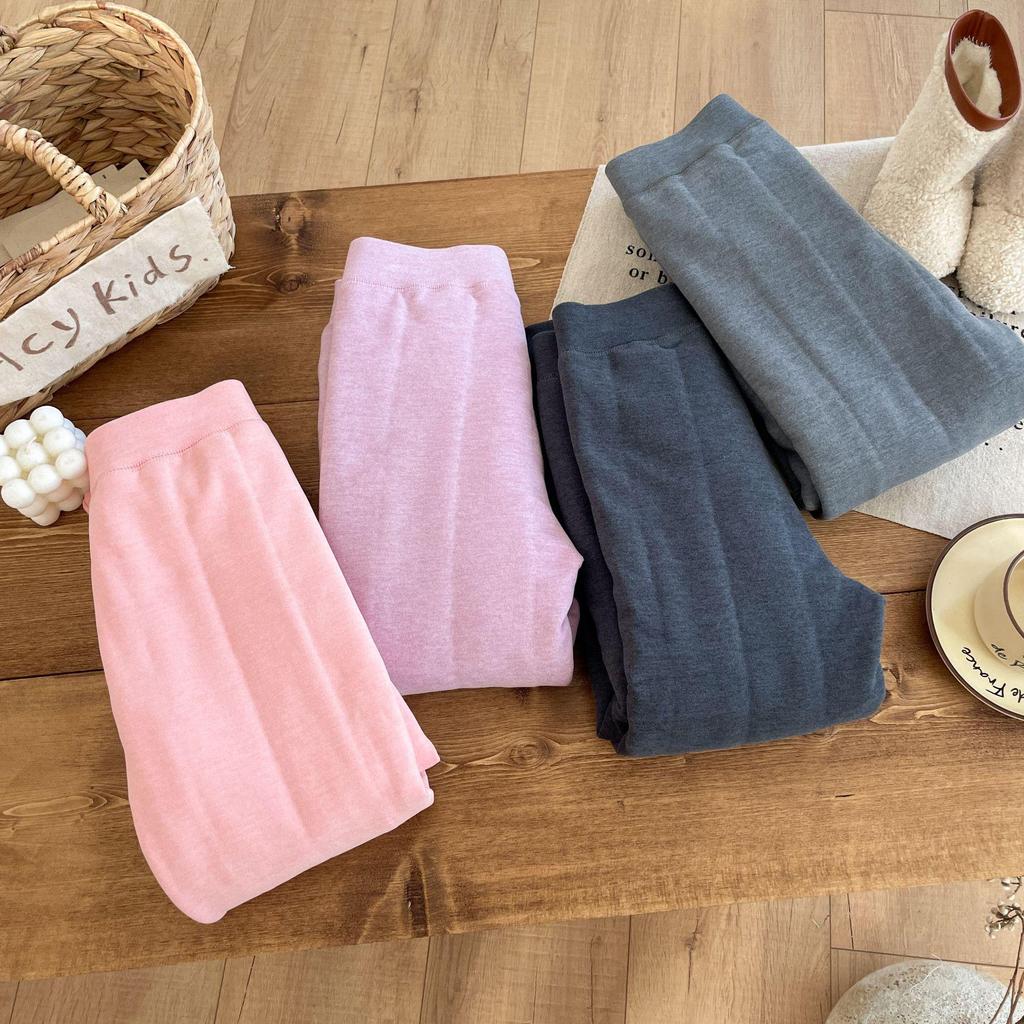 2025 Children's Casual Wool Four-Layer Thick Warm School Uniform Leggings