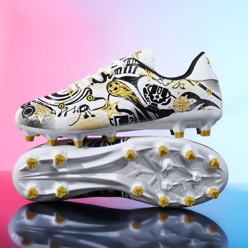 Children's Professional Football Training Shoes with Long Spikes for Boys and Girls - Medium and Large Sizes