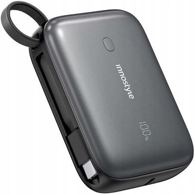 Innostyle Powergo Mini Powerbank 10000 mAh 3X USB USB-C 22,5 W mit USB-C-Kabel