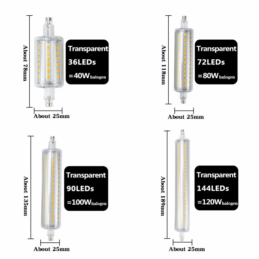 R7S J78 J118 Led Bulb Corn Lamp Dimmable 78mm 118mm 135mm 189mm Replace Halogen 25W 150W 500W Spotlight Floodlight AC220V 110V