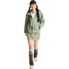 Li Ning Outdoor CF Shell Sports Casual Minimalist Solid Color Hooded Zipper Comfortable Versatile Breathable Jacket Women Jacket AFDVB48-3