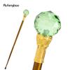 Green Glass Ball Golden Walking Cane Fashion Luxury Stick Cane Stage Cane Decorative  Cosplay and Parties, for Cosplay & Party