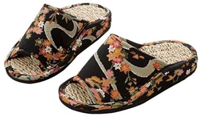 Kyosai Folk Craft Foot Shiatsu Rope Slippers, Elegant, Women's