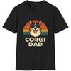 Corgi Dad T-Shirt, Dog Lovers, Gift for Pet Parents, Trendy Corgi Apparel, Father's Day T-Shirt