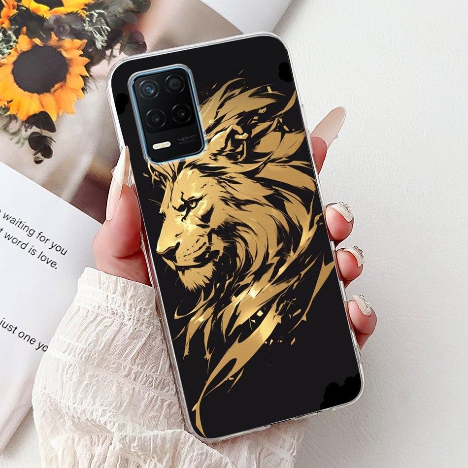 Pro telefon Realme 8 5G RMX3241 Pouzdro na telefon Realme8 5G Elegantní Květinový Potisk Kočky Měkký Silikon Průhledné TPU Pouzdra