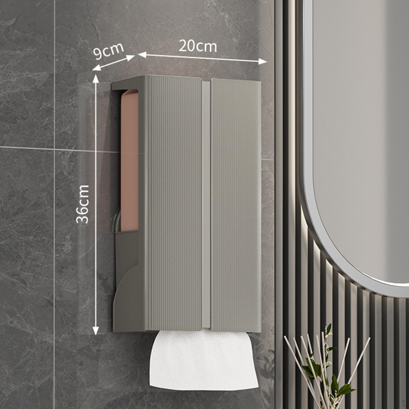 

Органайзер для ванної кімнати Тримач для коробки для серветок Настінне кріплення Серветка для обличчя Підвішування для зберігання сірий колір