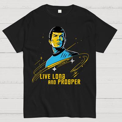 Live Long And Prosper 100% Cotton Summer Casual Cool Loose T-Shirt