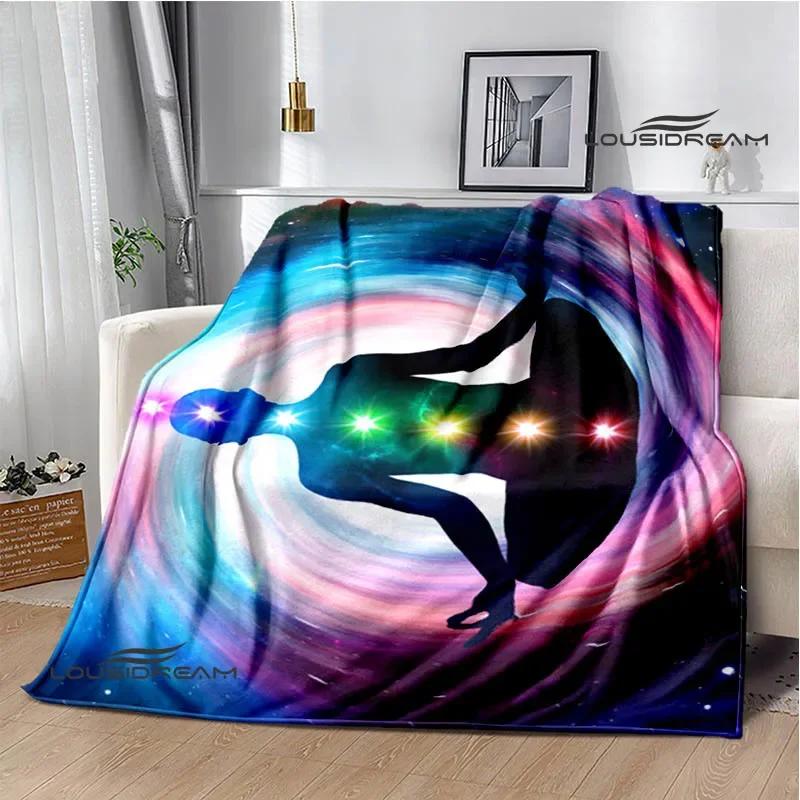 3D Chakra Printed Blankets Warm Flannel Blankets Soft and Comfortable Blanket Bed Linings Blankets for Beds Birthday Gift