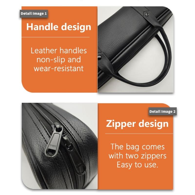 17 Holes Flute Bag Dustproof Flute Carrying Case Padded PU Leather Flute Storage Case Flute Box Flute Protective Handbag