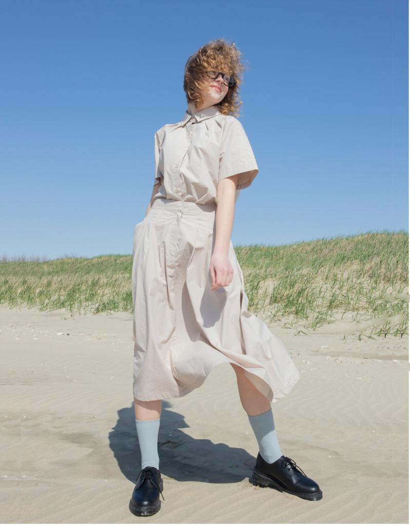 Beonadeumiljeu Oblong Pleated Skirt - Beige