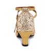 Dance Shoes for Women Hollow Women Outdoor Sandals Breathable Latin Salsa Mid Heel Ballroom Dance Shoes Heel 5.5CM