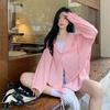 Women's Summer Thin Hooded Sun Jacket Solid Color Simple Mid-Length Casual Cardigan