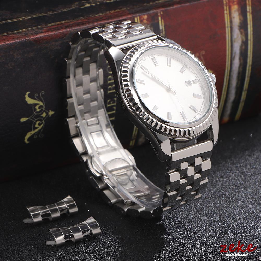 Curved End Watch Strap 18mm 20mm 22mm Solid Stainless Steel Watch Bracelet for Tissot Butterfly Clasp Men Women Universal Straps