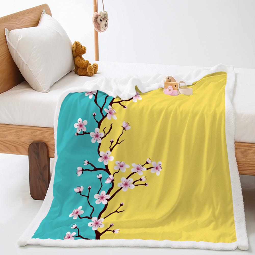 Digital Small Fresh Printing Thickened Lamb Fleece Crystal Fleece Fresh Blanket Blanket