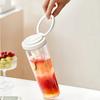 1L Cold Water Kettle Transparent Plastic Jug with Wide Mouth High-capacity Beverage Pot for Water Juice Iced Tea Milk