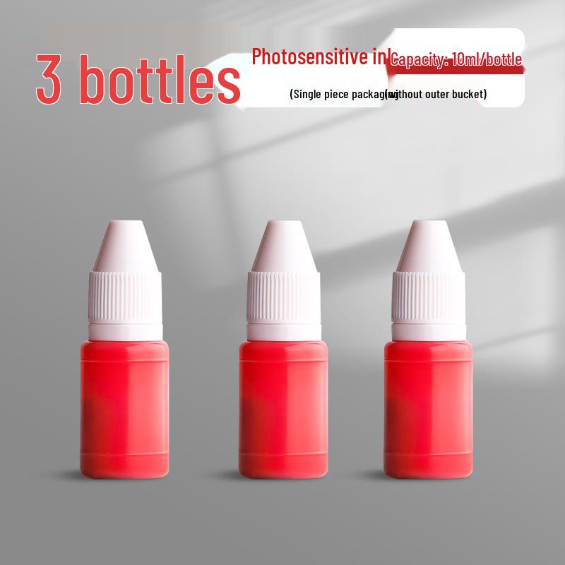 Quick-drying Photosensitive Red & Black Ink Refill for Stamping Pads