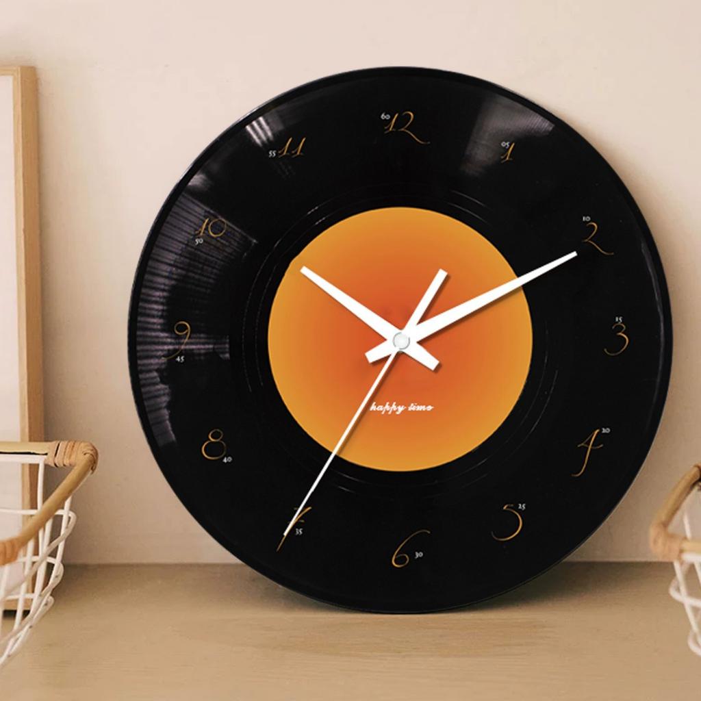 Sunset Record Clock Vinyl Record Wall Clock Sunset High-end Ornaments Retro Clock DIY Cafe Bar Wall Clock