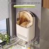Wall-Mounted Chopstick & Spoon Storage Box with Draining Rack - 2026 Model for Home Kitchen