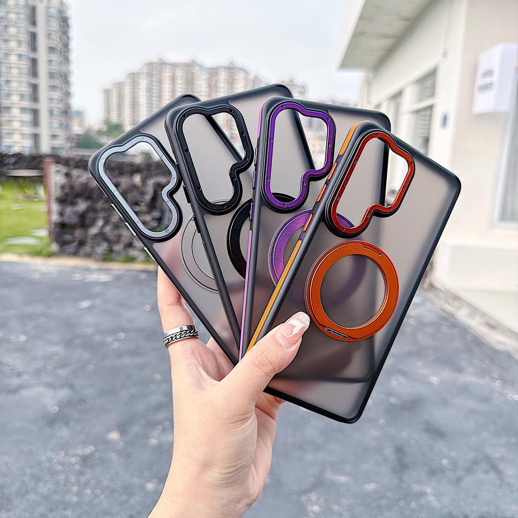 Applicable To Samsung S26Ultra Xuncai Magnetic Mobile Phone Case S25Ultra Rotating Magnetic Bracket S24U Protective Case